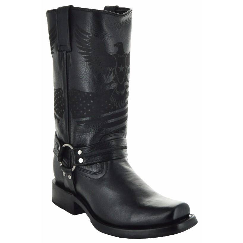 Eagle Rider Men's Leather Biker Boots (H50021) Cowboy Boots by Soto Boots – Don't Panic Shoes