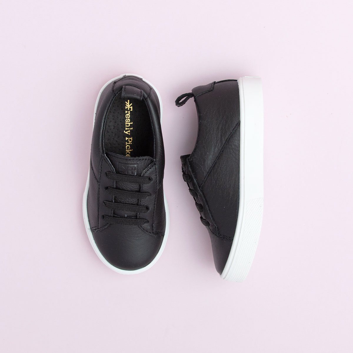 Ebony Classic Lace Up Sneaker Kids - Classic Sneaker by Freshly Picked – Don't Panic Shoes
