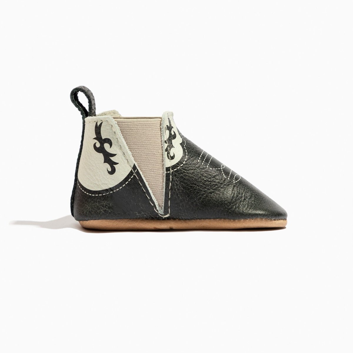 Ebony Cowboy Chelsea Boot Baby Shoe Chelsea Boot by Freshly Picked – Don't Panic Shoes