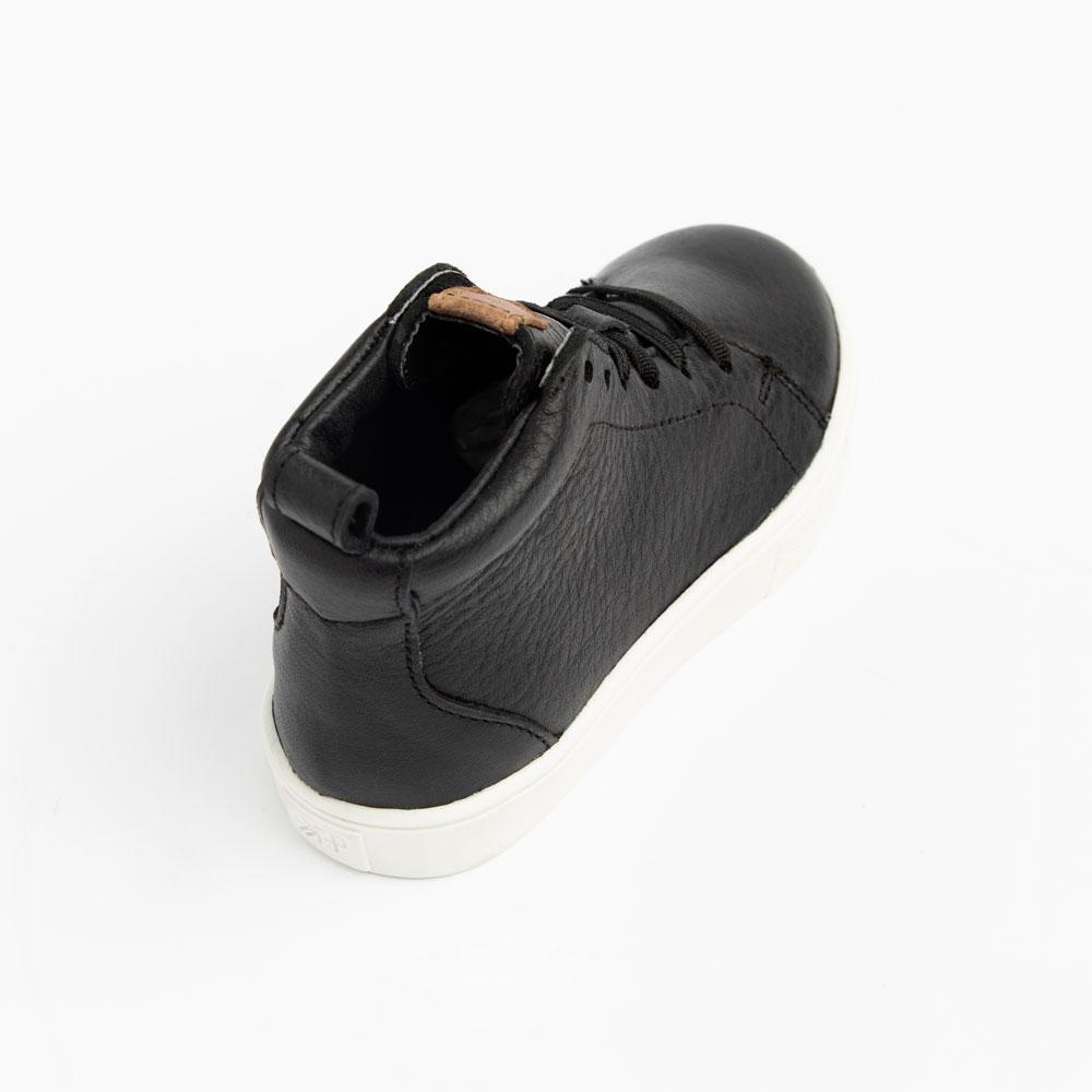 Ebony Leon Sneaker Kids - Leon Boot Sneaker by Freshly Picked – Don't Panic Shoes