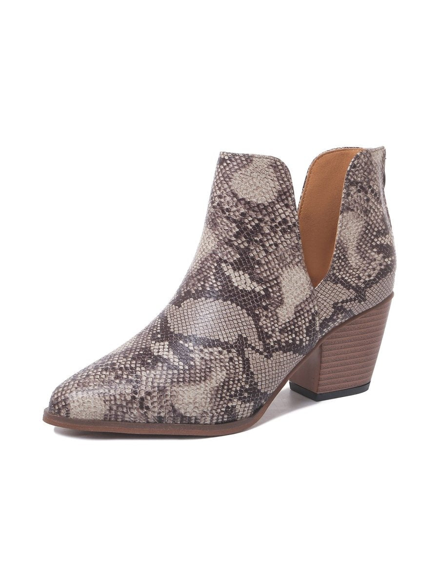 Eira | Snake Booties by J.Adams – Don't Panic Shoes