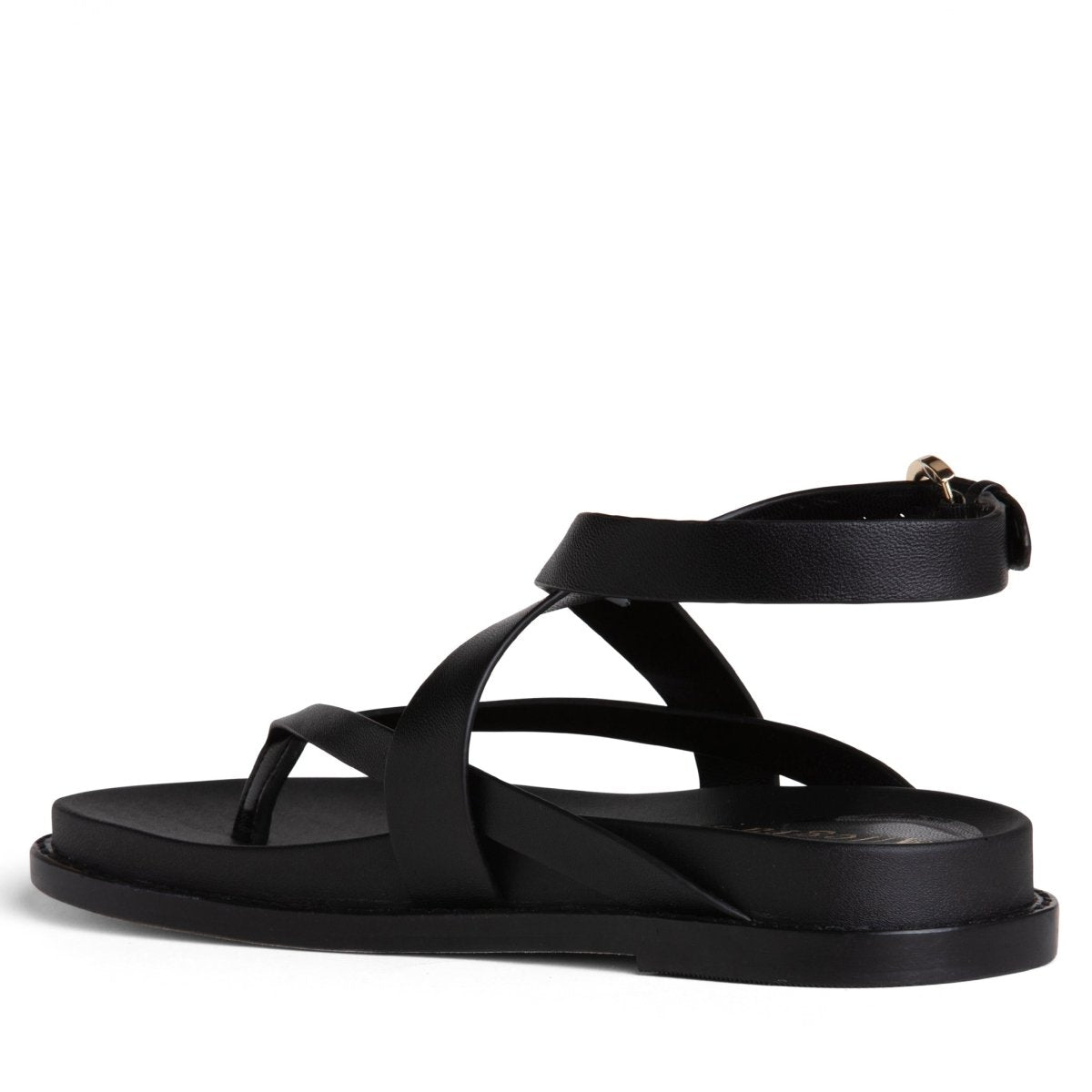 Elise Flat Leather Sandal Women's Shoes by Allegra James – Don't Panic Shoes