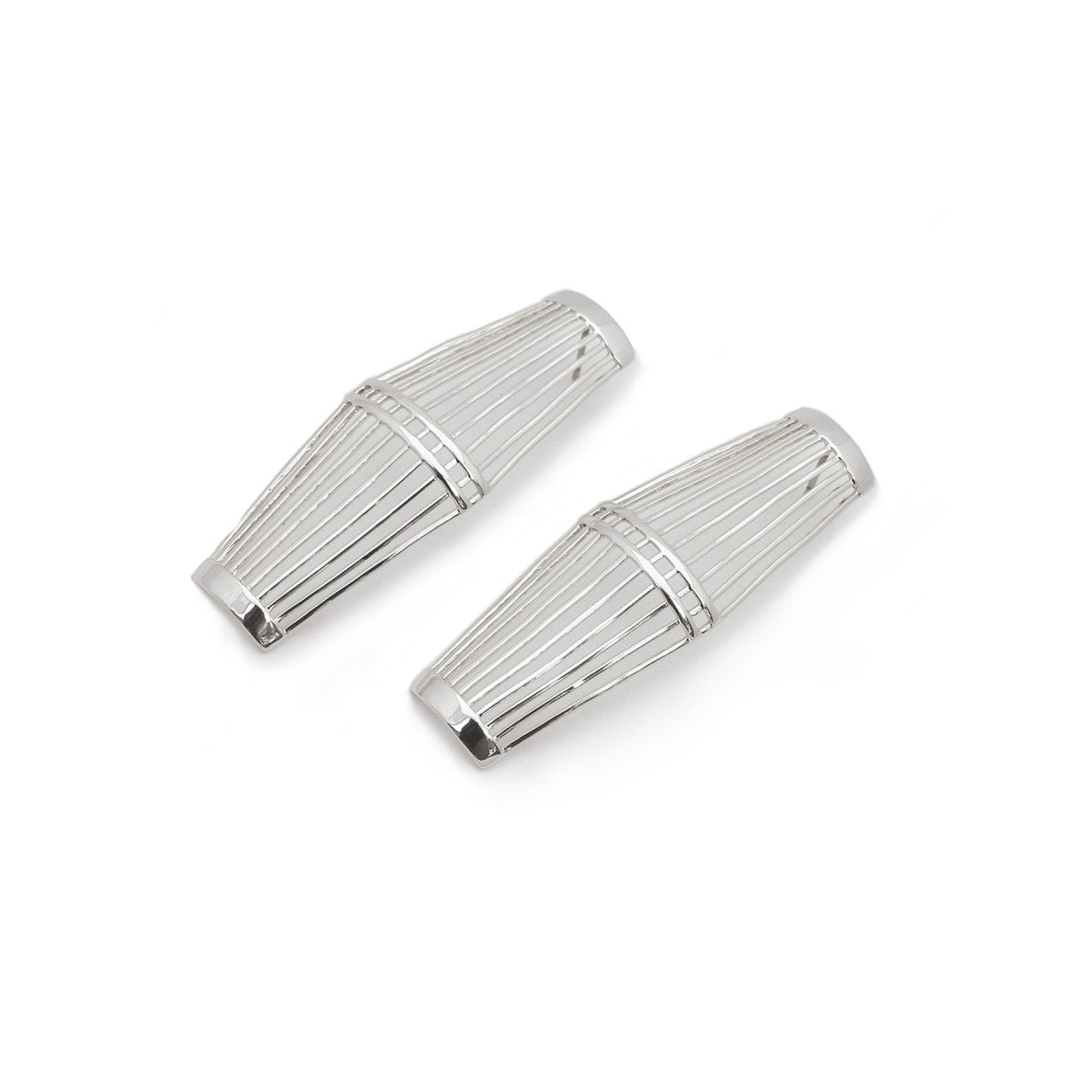 Ellie Woven Statement EarrIngs in Silver Earrings by Rahya Jewelry Design – Don't Panic Shoes