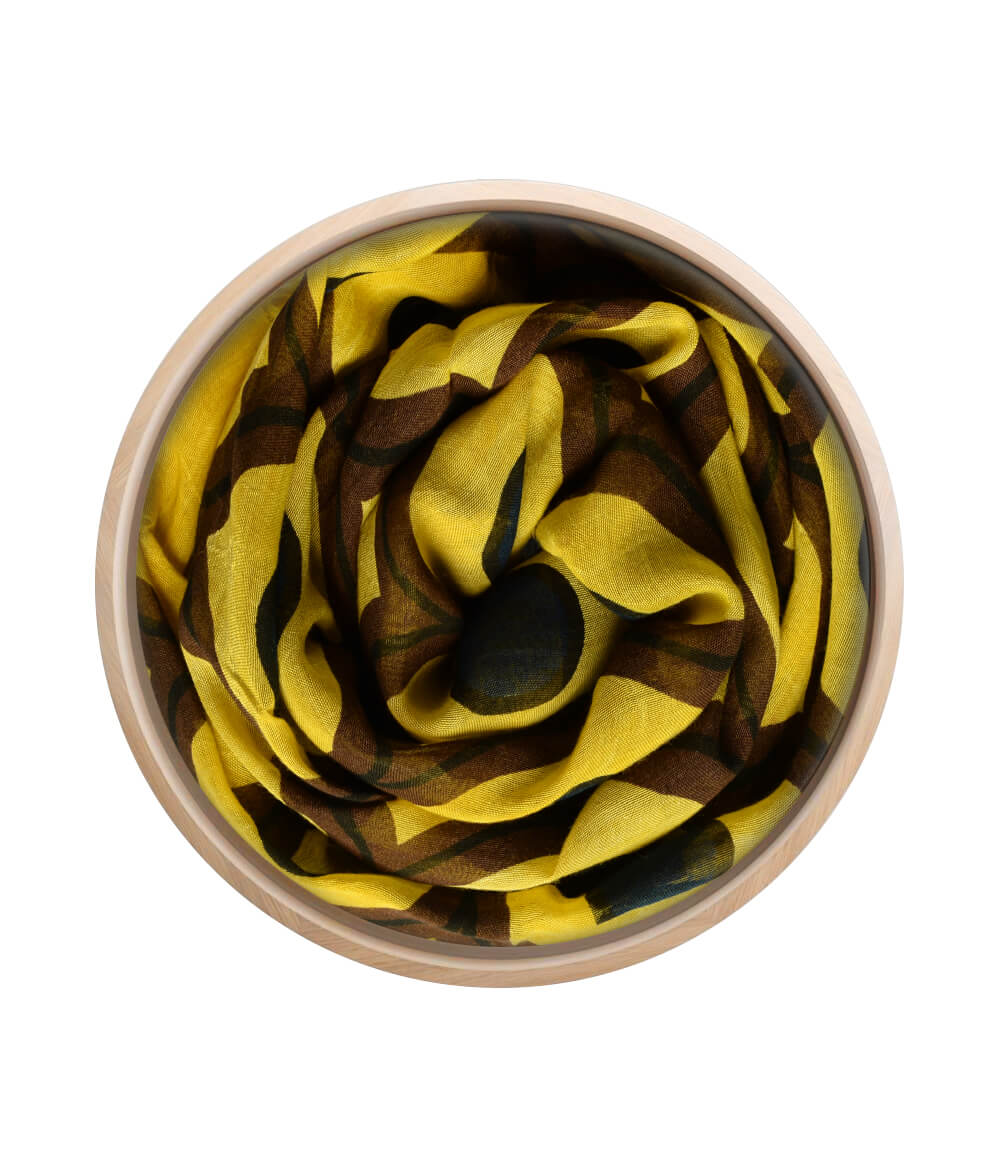 Escher Yellow 10 Bamboo Fiber PrInt Handcrafted in Florence Bamboo Scarves by Mar Soreli – Don't Panic Shoes