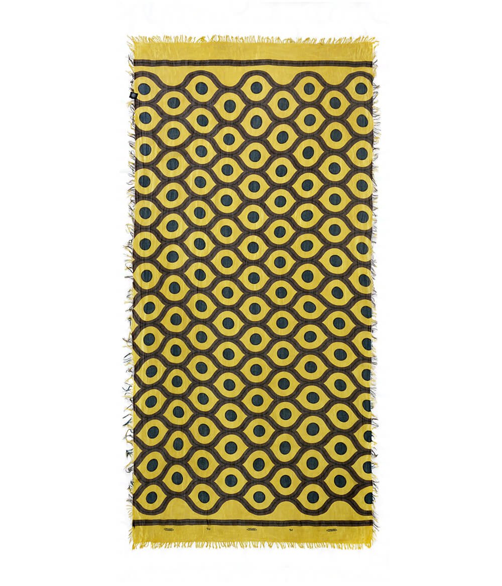 Escher Yellow 10 Bamboo Fiber PrInt Handcrafted in Florence Bamboo Scarves by Mar Soreli – Don't Panic Shoes