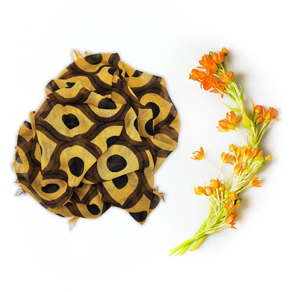 Escher Yellow 10 Bamboo Fiber PrInt Handcrafted in Florence Bamboo Scarves by Mar Soreli – Don't Panic Shoes