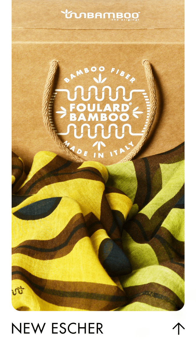 Escher Yellow 10 Bamboo Fiber PrInt Handcrafted in Florence Bamboo Scarves by Mar Soreli – Don't Panic Shoes