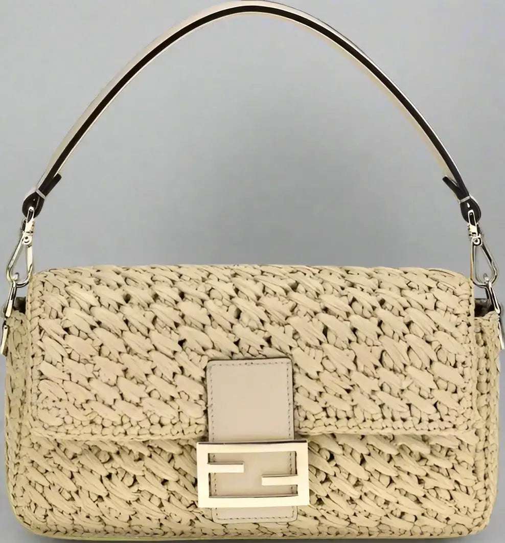 FENDI beige Baguette Shoulder Bag