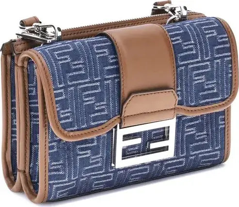 FENDI Baguette denim Shoulder Bag