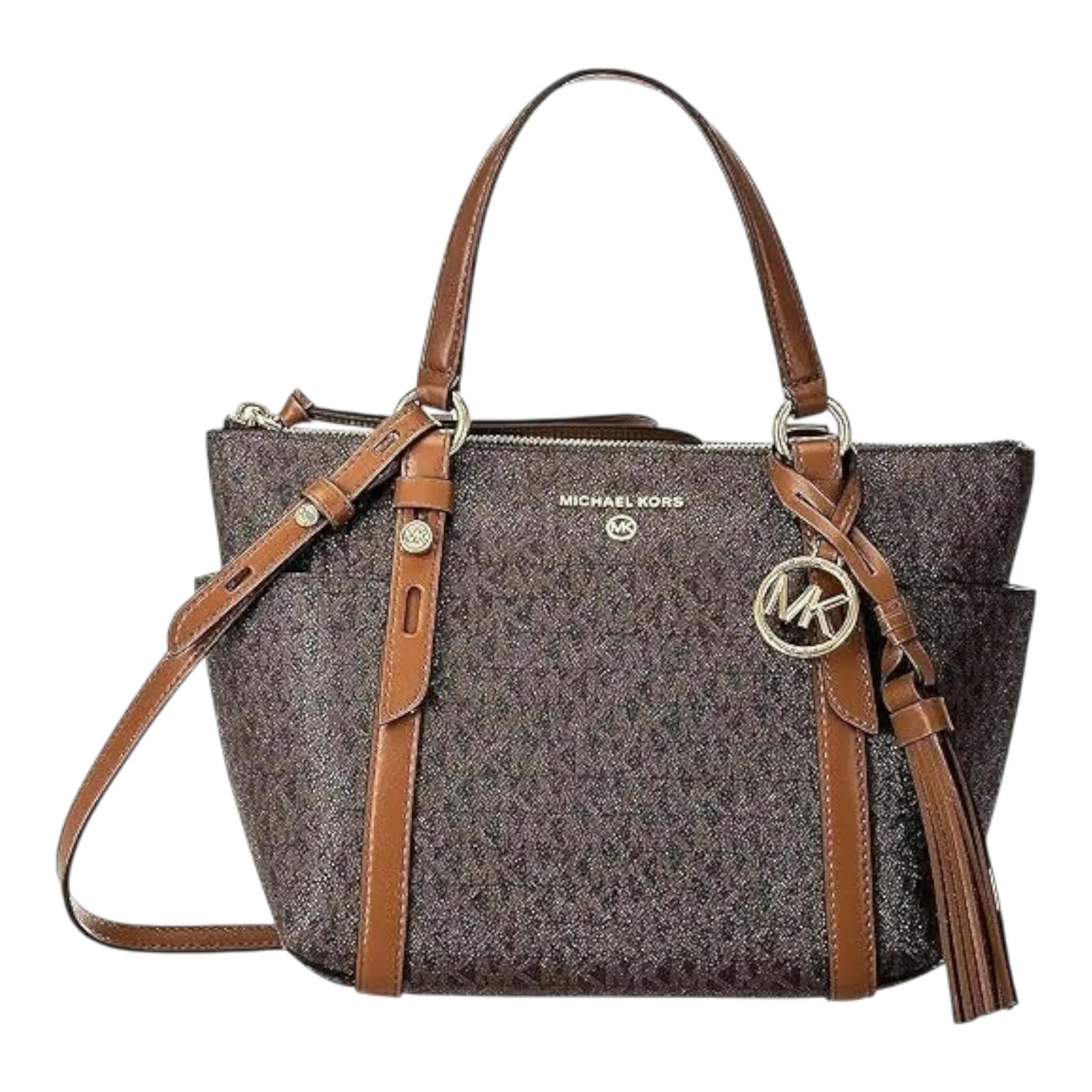 Michael Kors Sullivan Tote Bag Women's Small Brown Logo Print