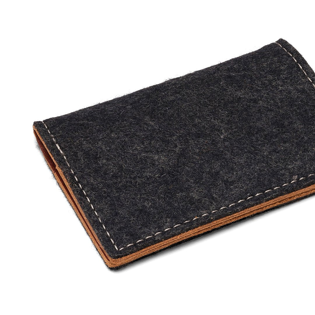 Felt And Leather Bifold Wallet Wallet by Kyrgies – Don't Panic Shoes
