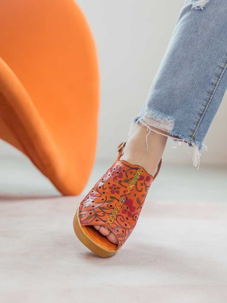 Fish Mouth Genuine Leather High Heel Sandals Sandals by Colorstepshoes – Don't Panic Shoes