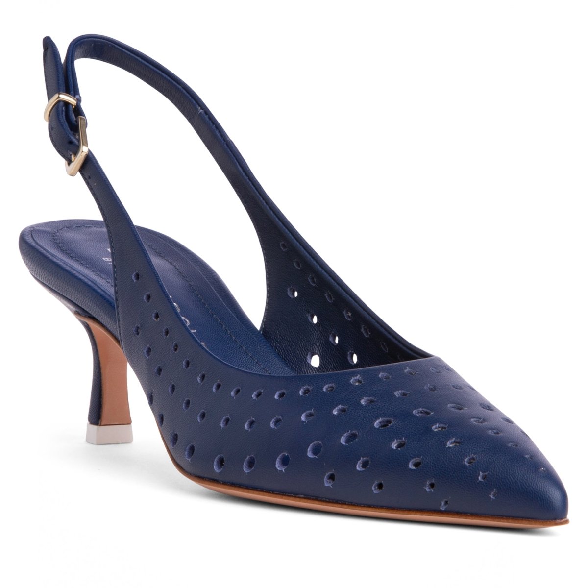 Flynn Kitten Heel Leather Slingback Women’S Memory Foam Heels by Beautiisoles – Don't Panic Shoes