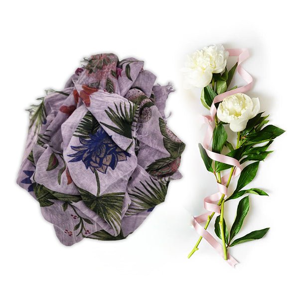 Frida Bamboo Fiber Light Lilac 78 Florence Italy Handcrafted Bamboo Scarves by Mar Soreli – Don't Panic Shoes
