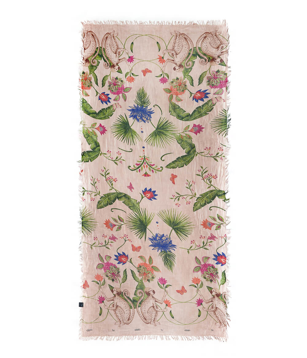 Frida Powder Rose 79 Bamboo Fiber Italian Handcrafted Florence Bamboo Scarves by Mar Soreli – Don't Panic Shoes