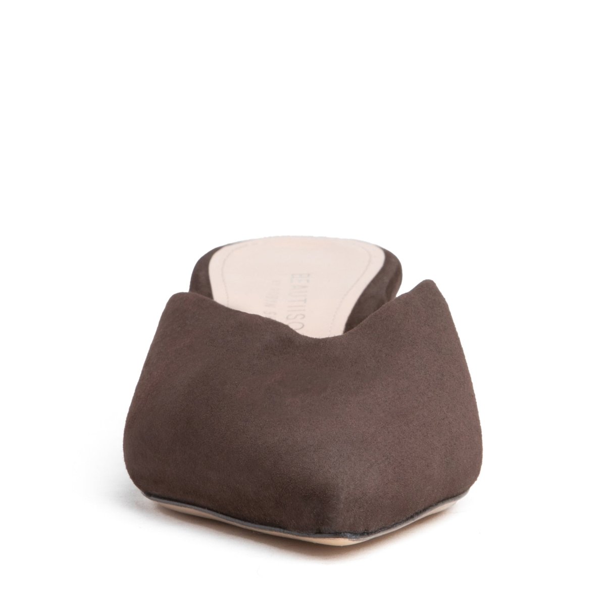 Gal Micro Heel Mule Women’S Brown Suede Kitten Memory Insole Heels by Beautiisoles – Don't Panic Shoes