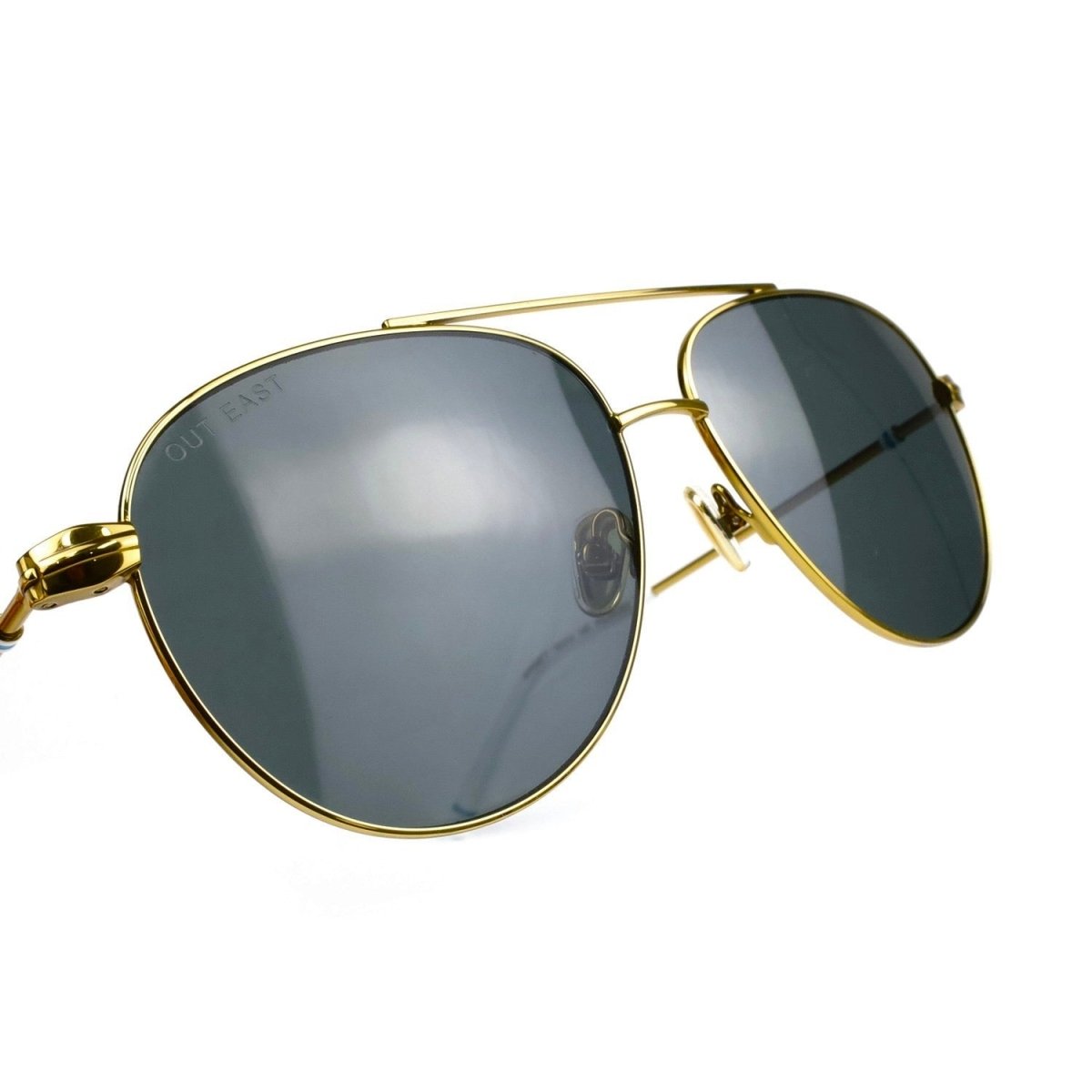 Gansett Classic Aviator Metal Gold Blue Grey Polarized Sunglasses by Out East Eyewear – Don't Panic Shoes