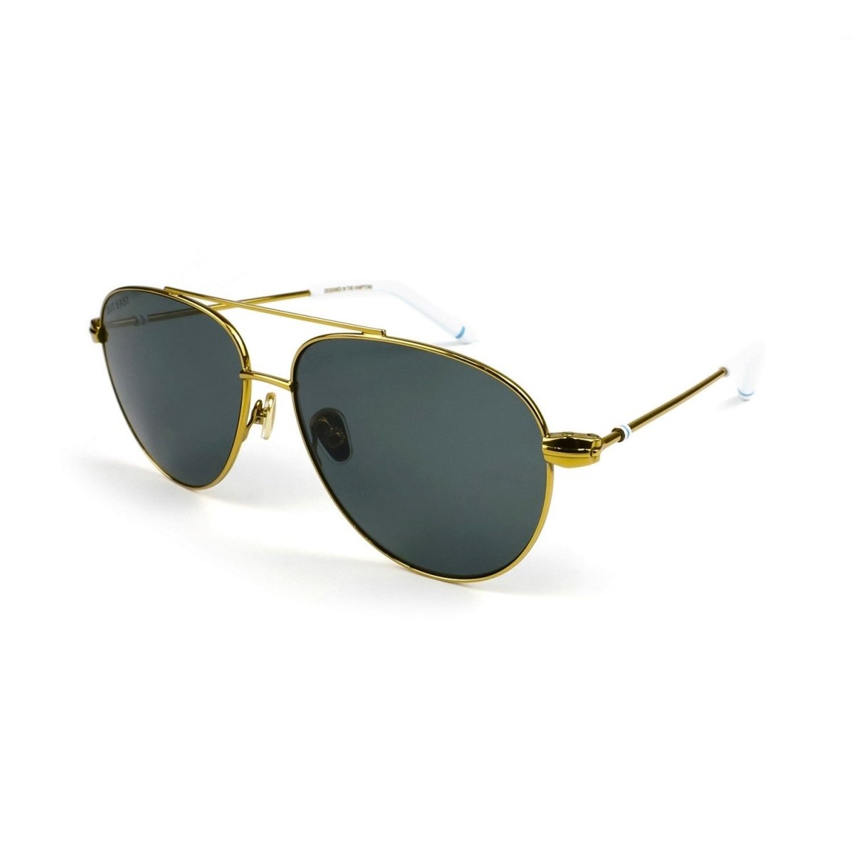 Gansett Classic Aviator Metal Gold Blue Grey Polarized Sunglasses by Out East Eyewear – Don't Panic Shoes