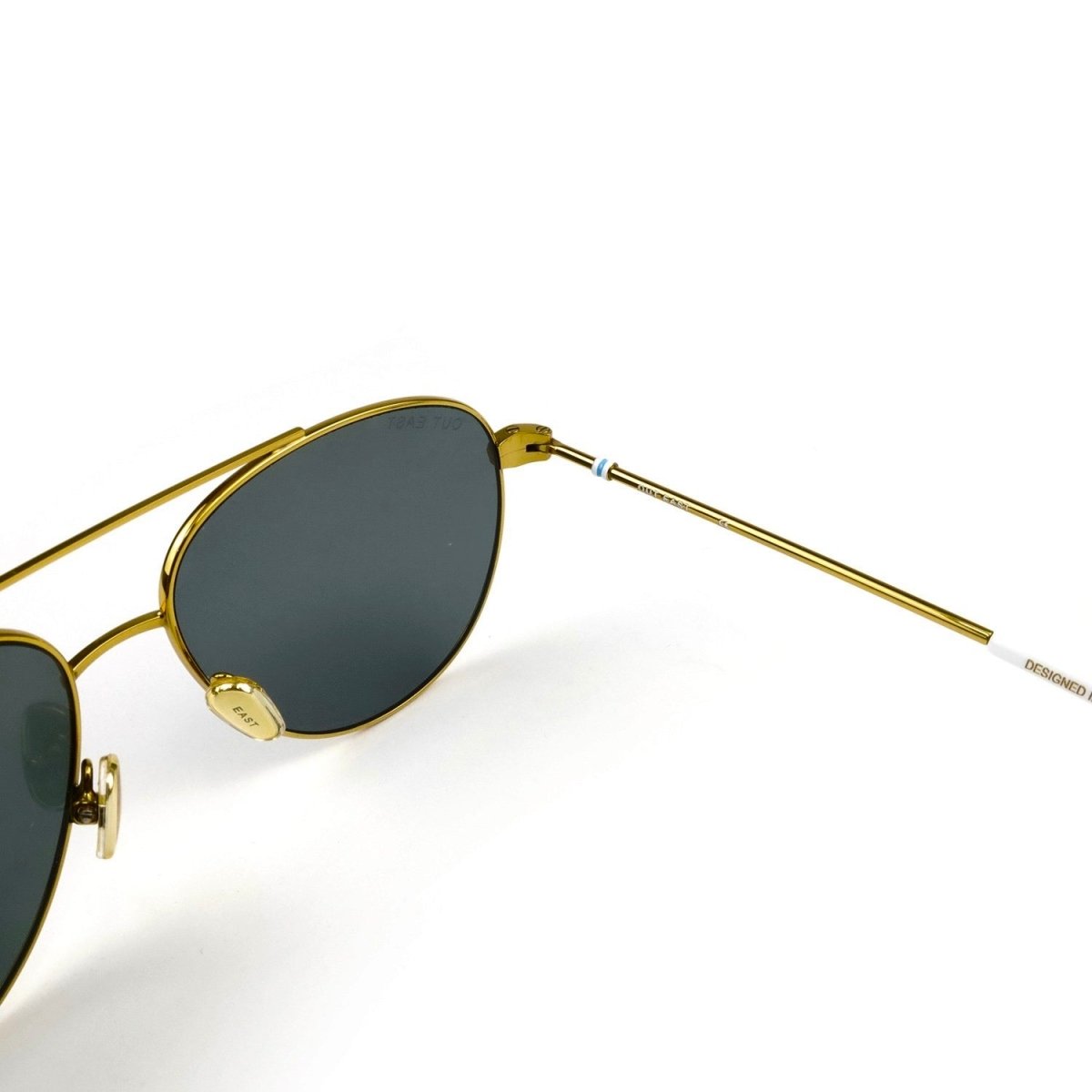 Gansett Classic Aviator Metal Gold Blue Grey Polarized Sunglasses by Out East Eyewear – Don't Panic Shoes