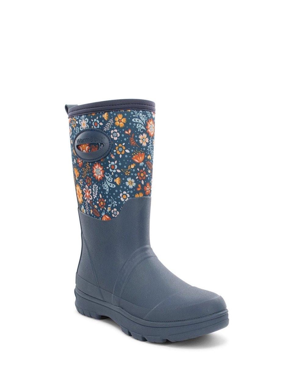 Garden Play Women’S Blue Vegan Fur Neoprene Mid Boot Snow Boots by Western Chief Women's – Don't Panic Shoes