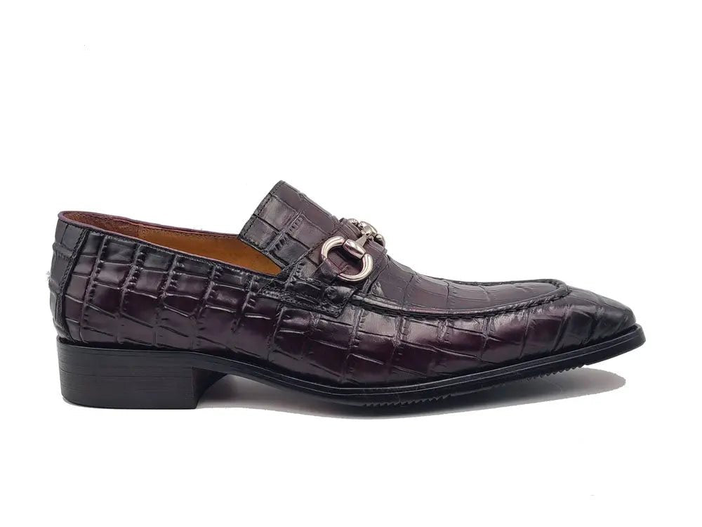 Gator Embossed Leather Buckle Loafer Classic Ks503 - 61e Shoes by Carrucci Shoes – Don't Panic Shoes