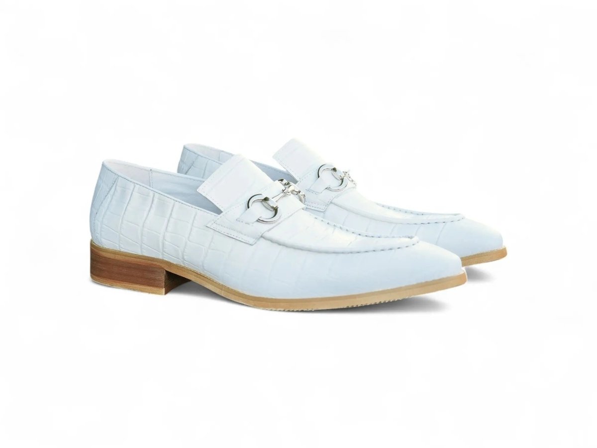 Gator Embossed Leather Buckle Loafer Classic Ks503 - 61e Shoes by Carrucci Shoes – Don't Panic Shoes