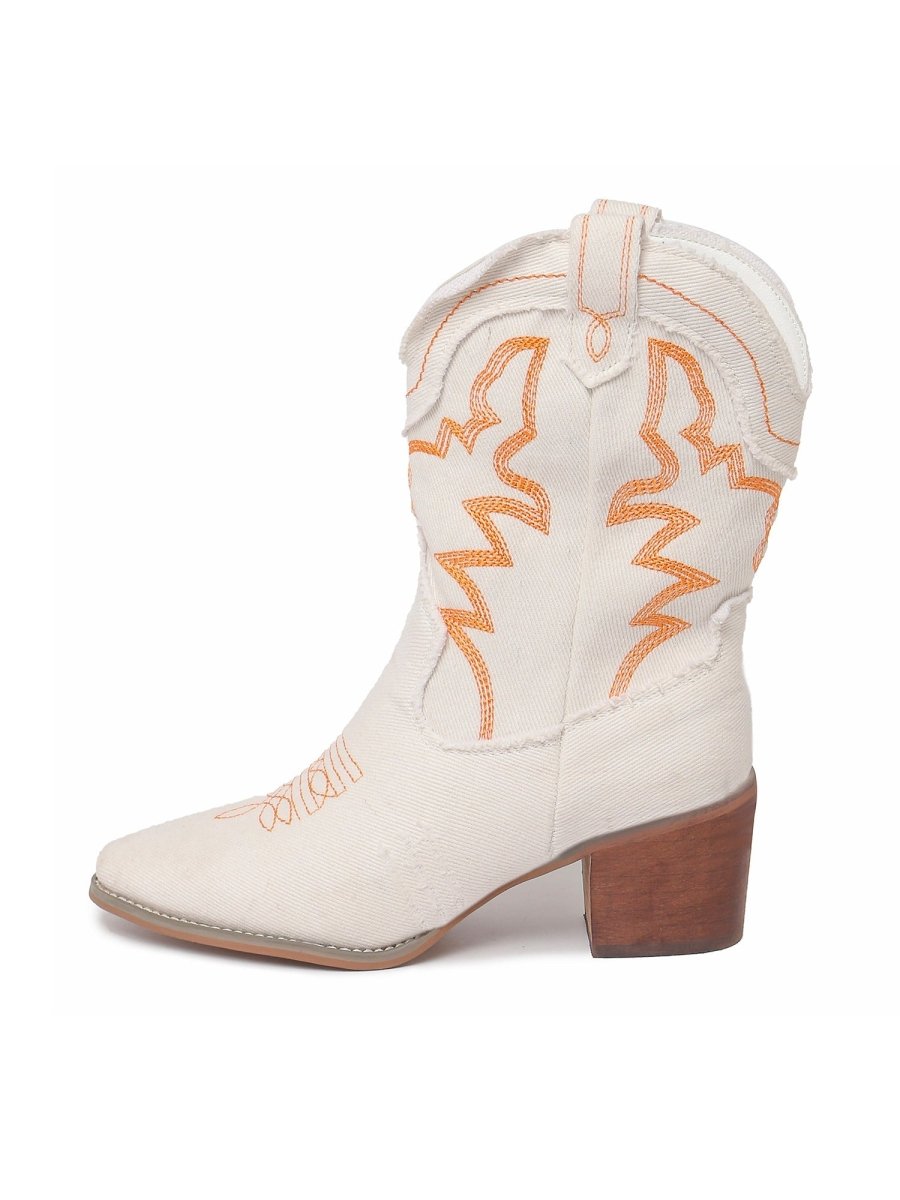 Giddyup | White Boots by J.Adams – Don't Panic Shoes