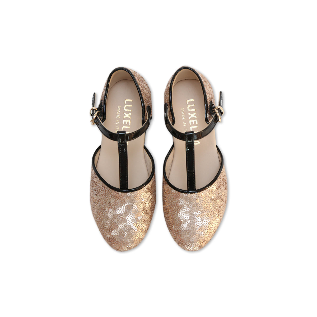 Zelda Sequin Shoes Kids Patent Leather Made In Italy