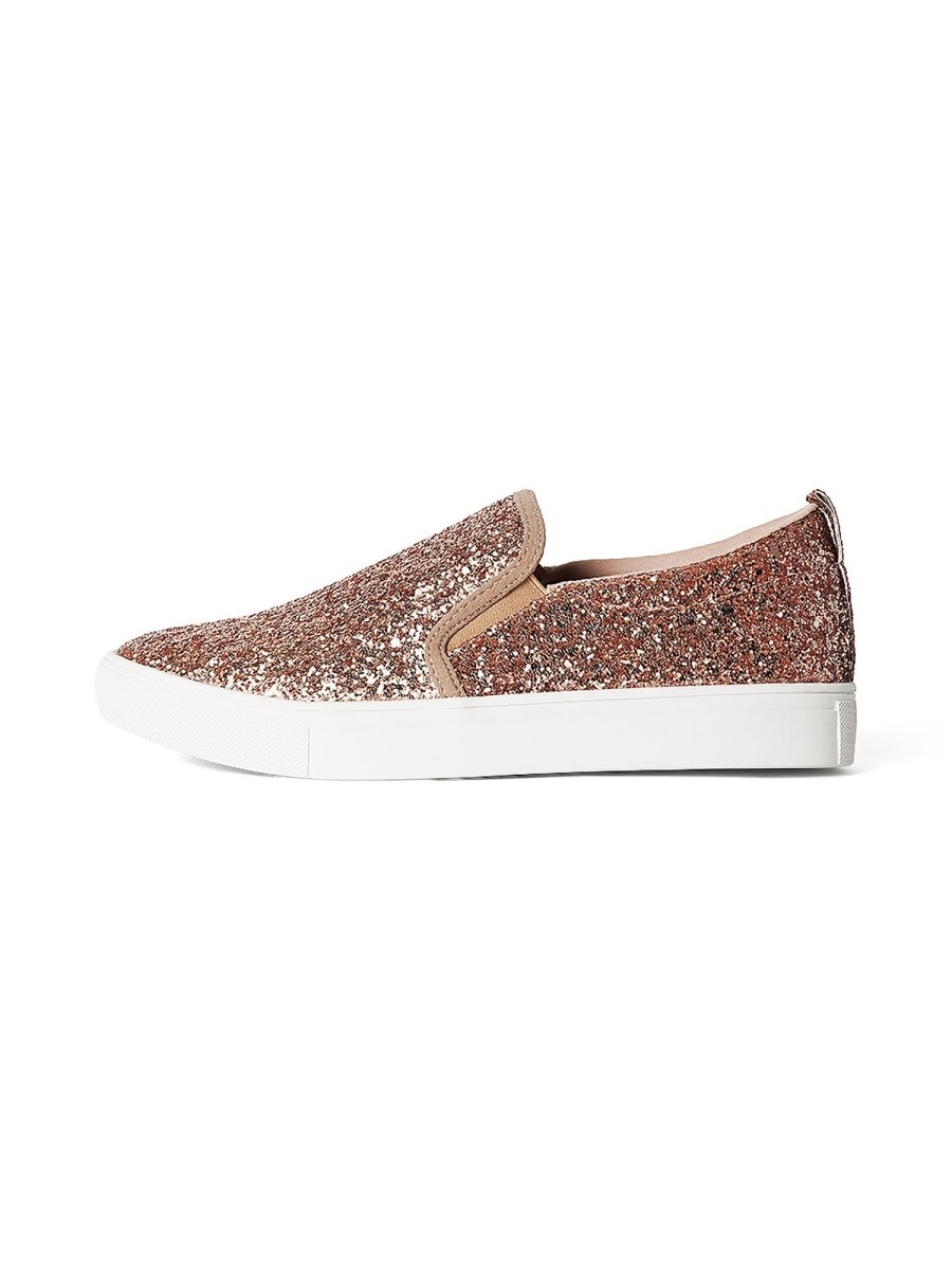 Glimmer | Champagne Glitter Sneakers by J.Adams – Don't Panic Shoes