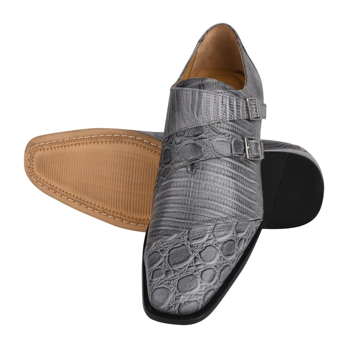 Grace Genuine Leather OxFord Style Double Monk Strap Shoes for Men Shoes by Libertyzeno – Don't Panic Shoes