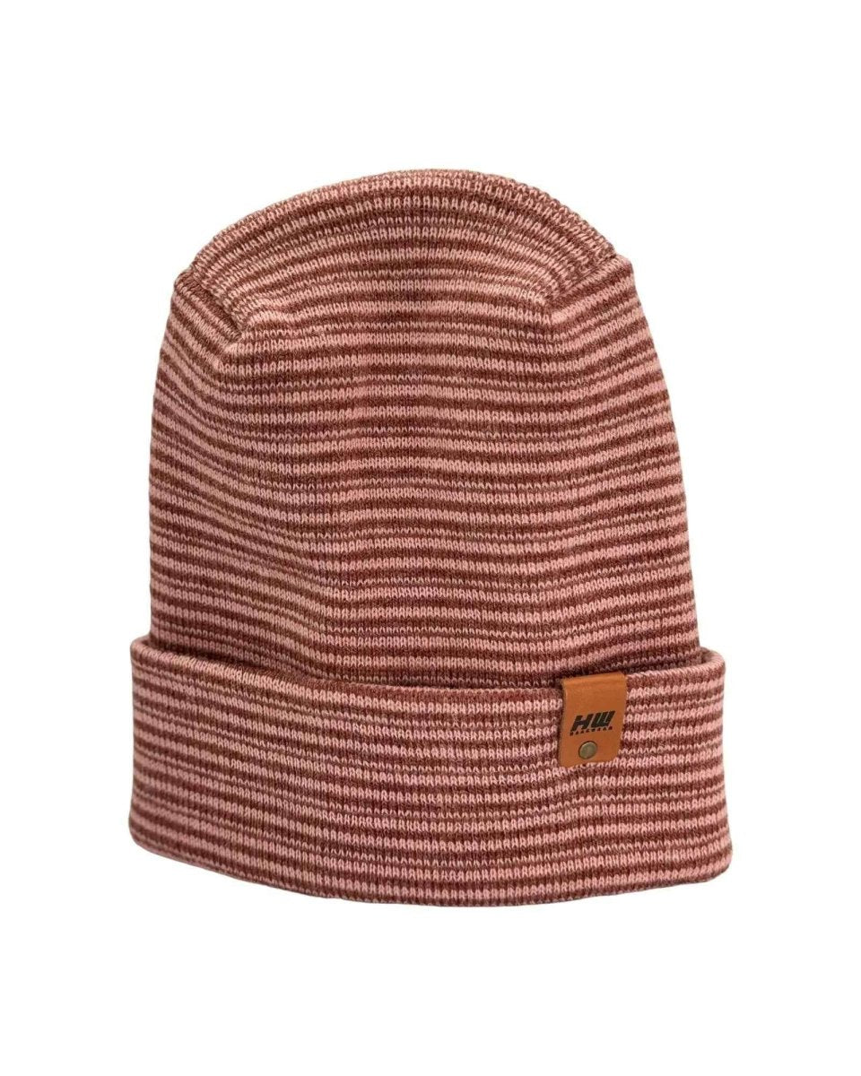 H - Stitch Cuffed Beanie Two Tone Knit Premium Headwear Beanie by Haakwear Usa – Don't Panic Shoes