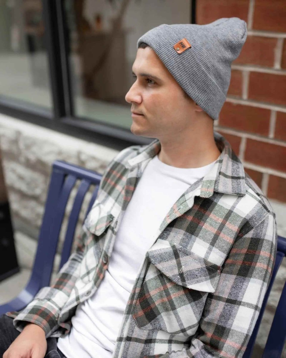 Haakwear Classic Cuffed Knit Beanie Made In Usa Koala Gray Beanie by Haakwear Usa – Don't Panic Shoes