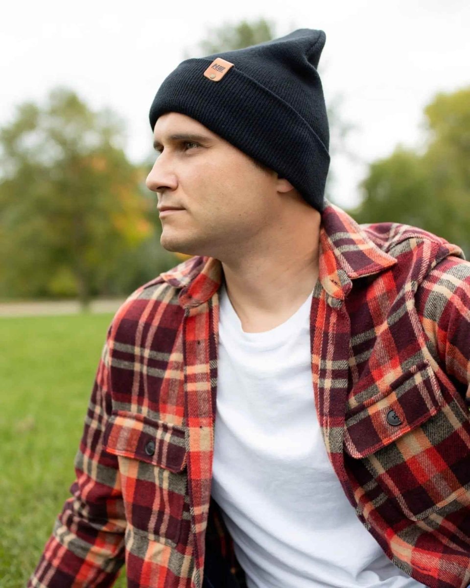 Haakwear Classic Cuffed Knit Beanie Midnight Black Beanie by Haakwear Usa – Don't Panic Shoes