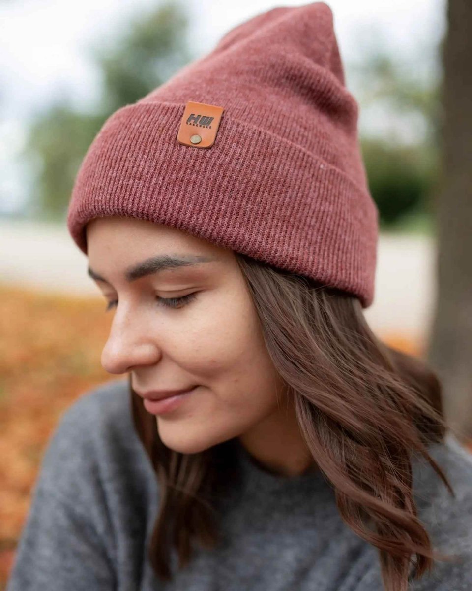 Haakwear Classic Cuffed Knit Beanie Rusty Burgundy Beanie by Haakwear Usa – Don't Panic Shoes