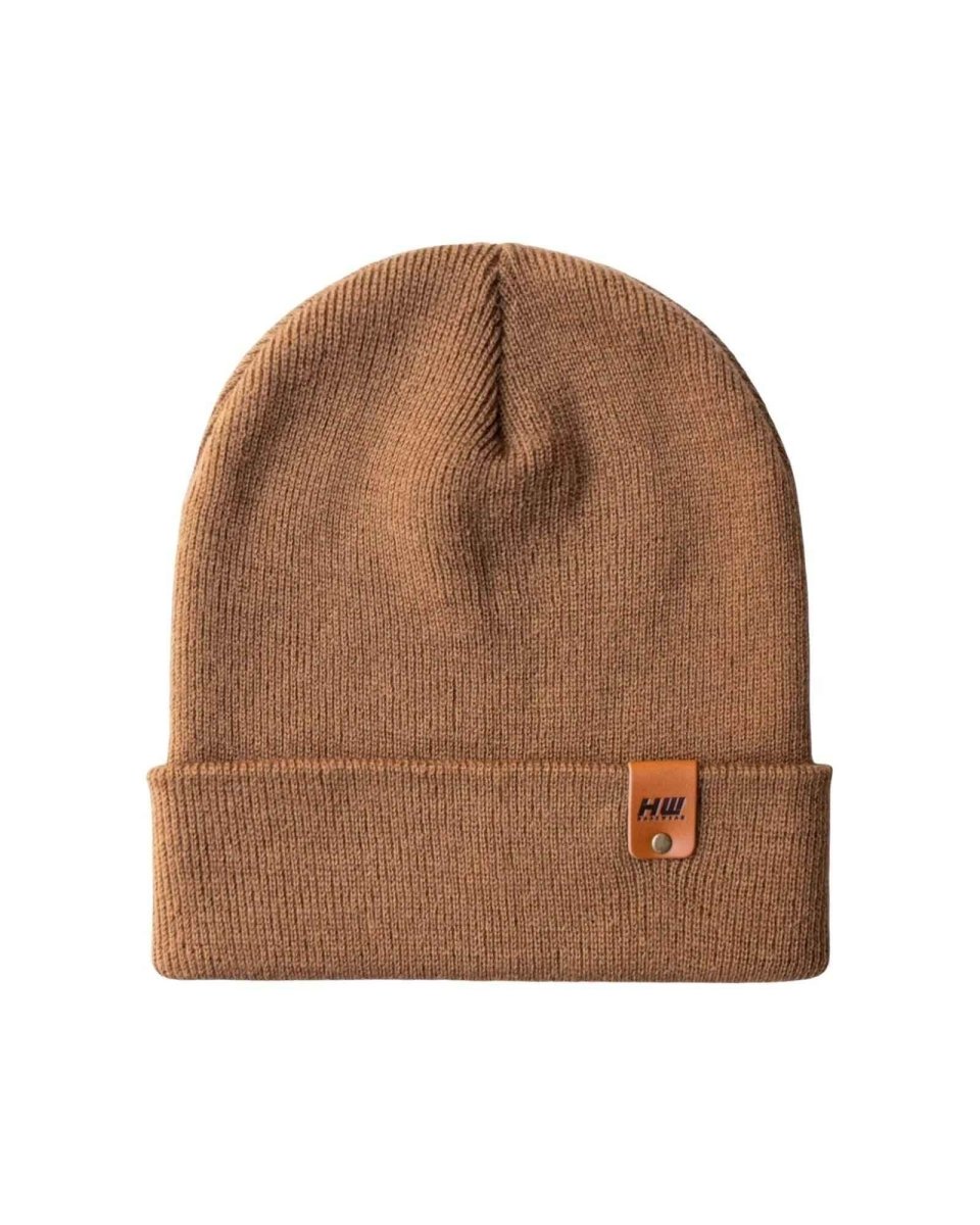 Haakwear Classic Knit Cuffed Beanie Made In Usa Camel Brown Beanie by Haakwear Usa – Don't Panic Shoes