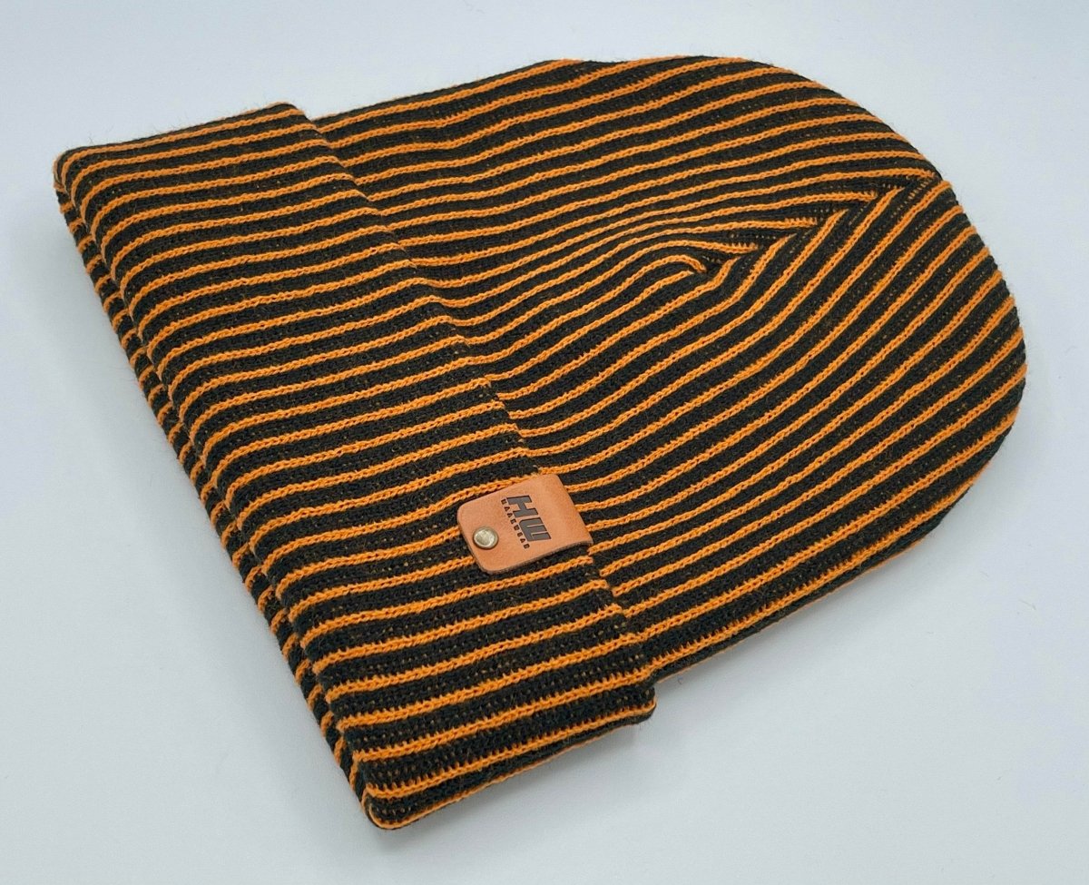 Haakwear Cuffed Wide Ribbed Striped Beanie Limited Edition Beanie by Haakwear Usa – Don't Panic Shoes