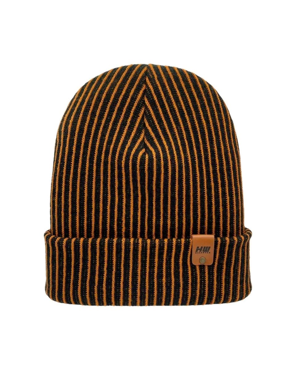 Haakwear Cuffed Wide Ribbed Striped Beanie Limited Edition Beanie by Haakwear Usa – Don't Panic Shoes