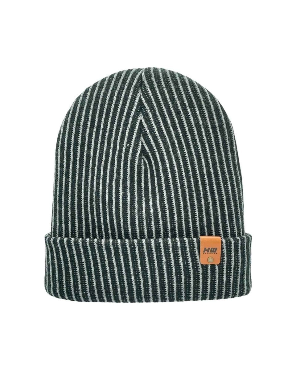 Haakwear Cuffed Wide Ribbed Striped Beanie Limited Edition Beanie by Haakwear Usa – Don't Panic Shoes