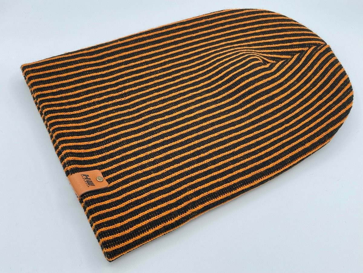 Haakwear Cuffed Wide Ribbed Striped Beanie Limited Edition Beanie by Haakwear Usa – Don't Panic Shoes