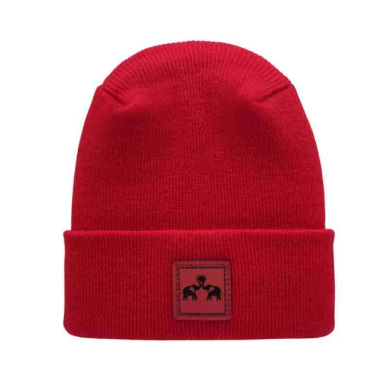 Haakwear H - Stitch Beanie Limited Edition Scarlet Red Beanie by Haakwear Usa – Don't Panic Shoes