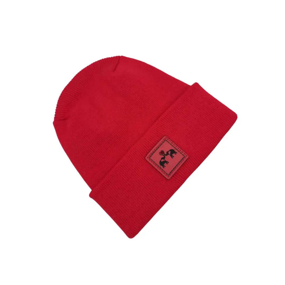 Haakwear H - Stitch Beanie Limited Edition Scarlet Red Beanie by Haakwear Usa – Don't Panic Shoes
