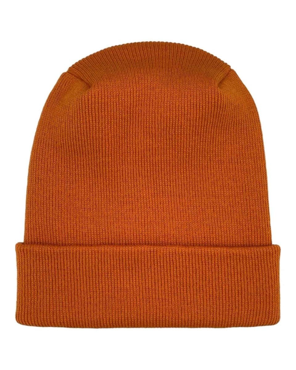 Haakwear H - Stitch Cuffed Beanie Patented Design Tiger Orange Beanie by Haakwear Usa – Don't Panic Shoes