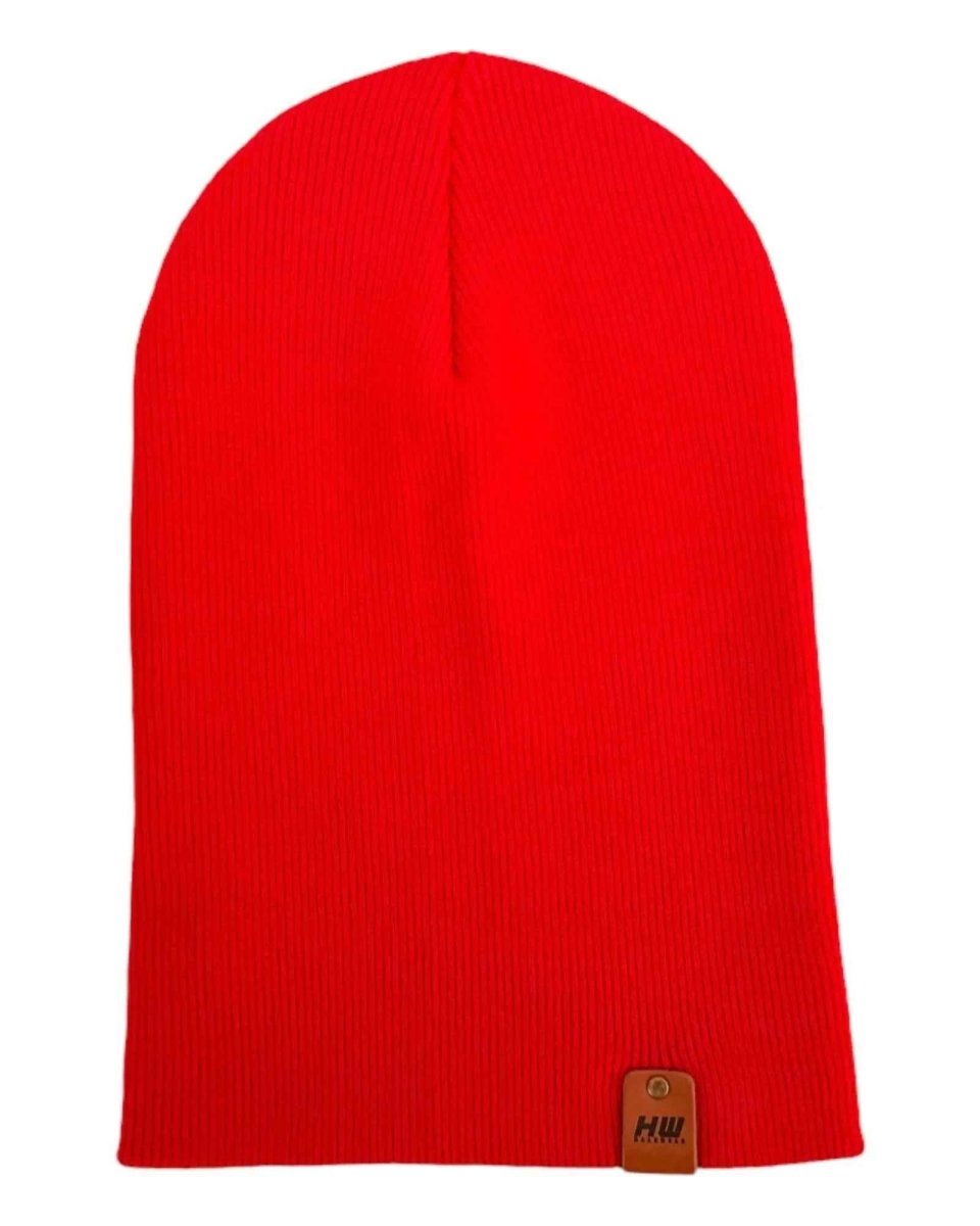 Haakwear Knit Cuffed Classic Beanie Acrylic Scarlet Red Beanie by Haakwear Usa – Don't Panic Shoes
