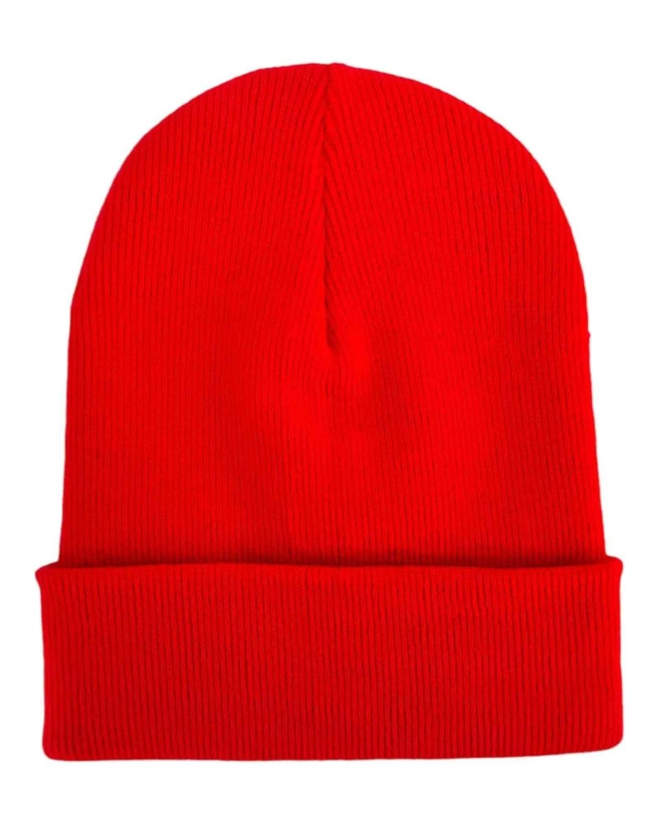 Haakwear Knit Cuffed Classic Beanie Acrylic Scarlet Red Beanie by Haakwear Usa – Don't Panic Shoes