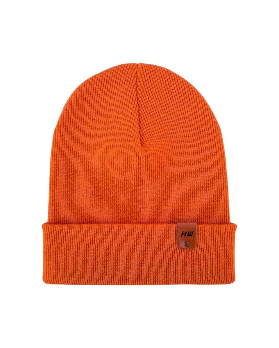 Haakwear Knit Cuffed Classic Beanie Hat Tiger Orange Beanie by Haakwear Usa – Don't Panic Shoes