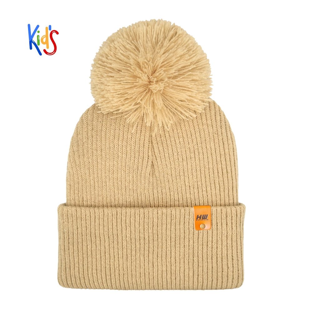 Haakwear Pom Pom Kids Knit Beanies Soft Warm Premium Beanie by HAAKWEAR USA – Don't Panic Shoes