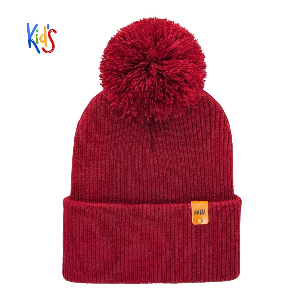 Haakwear Pom Pom Kids Knit Beanies Soft Warm Premium Beanie by HAAKWEAR USA – Don't Panic Shoes