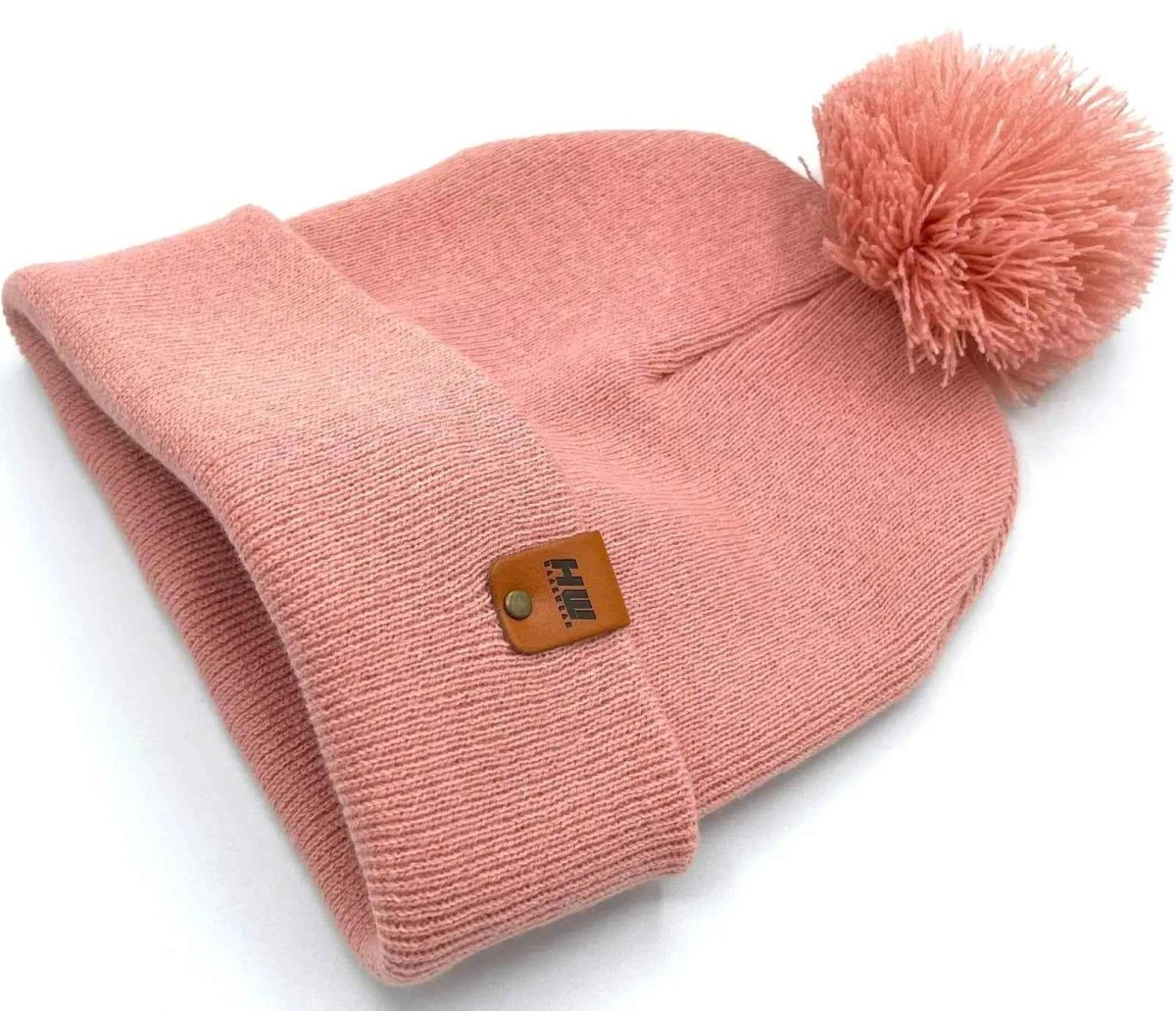 Haakwear Pompom Beanie Made In Usa Pearl Pink Cpp1 Beanie by Haakwear Usa – Don't Panic Shoes