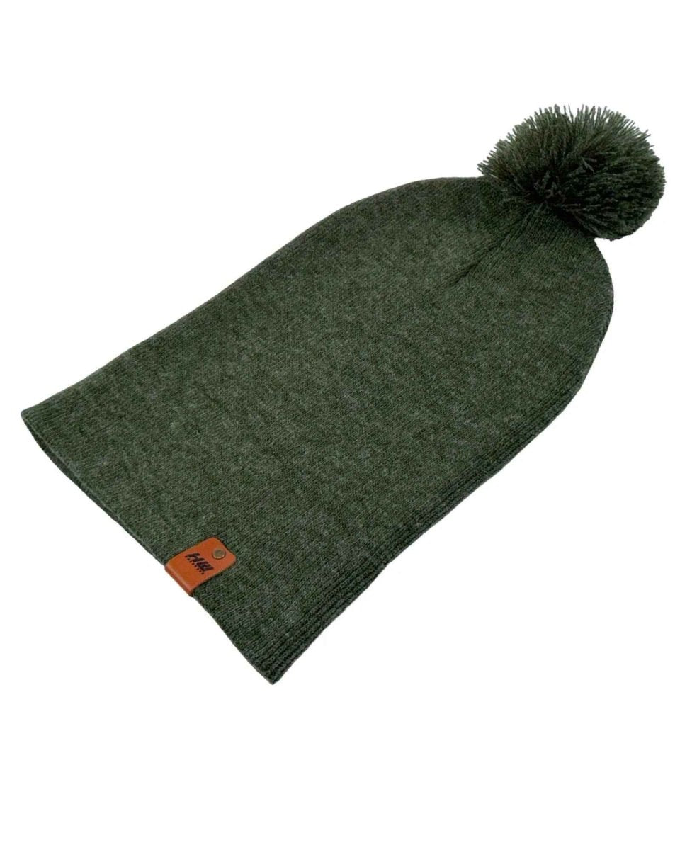 Haakwear Pompom Beanie Usa Made Forest Green Cozy Cpp1 Beanie by Haakwear Usa – Don't Panic Shoes