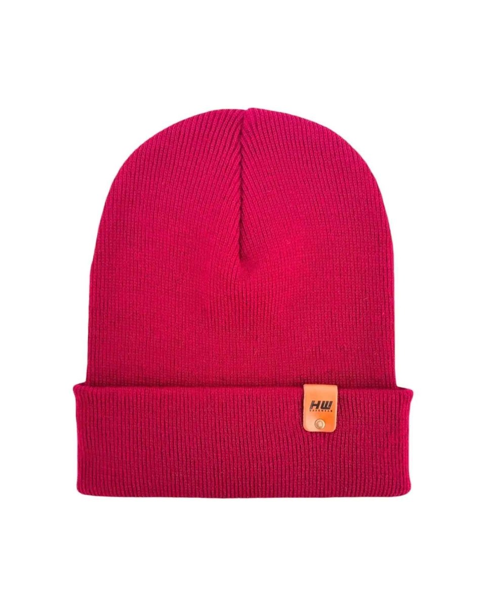 Haakwear Premium Knit Cuffed Beanie Hat Burnt Maroon Beanie by Haakwear Usa – Don't Panic Shoes